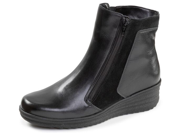 ELENA EDEN, gef&uuml;tterte Damen-Stiefeletten, Winterschuhe, Weite H, mit Lammfell 
