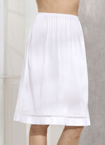 Halbrock mit Spitzenband WEISS