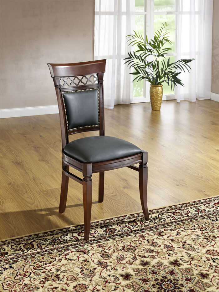 Massive, hochwertige Sitzmöbel DUNKELGRÜN-NUSSBAUM