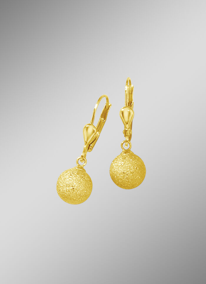 Ohrringe mit satinierte Kugeln 