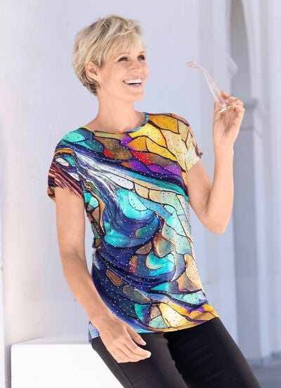 Shirt mit Strasszier 