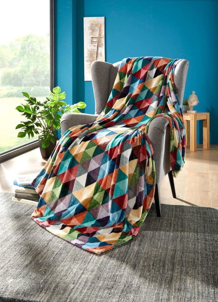 Farbenfrohe Wohndecke mit Anti-Statik-Ausr&uuml;stung 