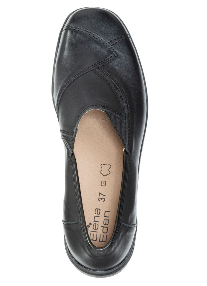 ELENA EDEN, klassicher Damen-Trotteur, Weite G, mit herausnehmbarem Fußbett SCHWARZ