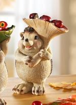 Liebevoll bemalte Igel BEIGE-ROT