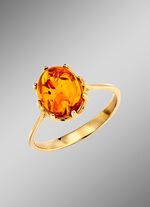 Damenring mit echt Bernstein 