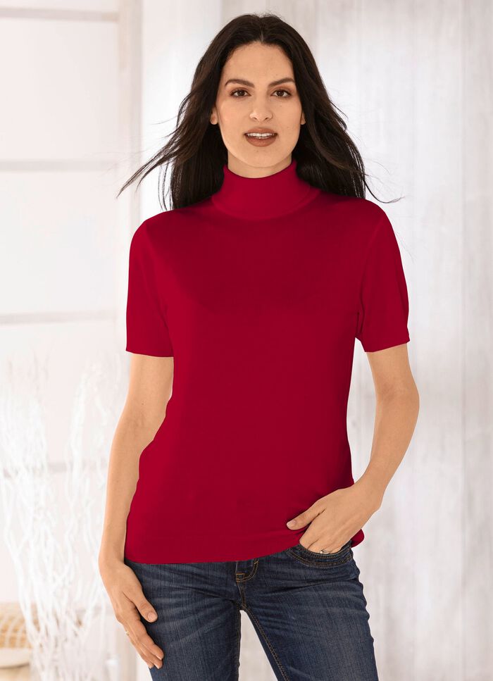 Pullover in edel glänzender Qualität ROT