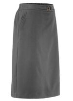 Rock in schmaler Schnittf&uuml;hrung GRAU MELIERT