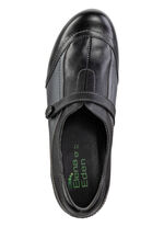 ELENA EDEN, eleganter Damen-Trotteur, Weite G, mit herausnehmbarem Fußbett SCHWARZ-ALTSILBER