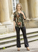 Shirt-Tunika mit Lederimitat-Besatz 