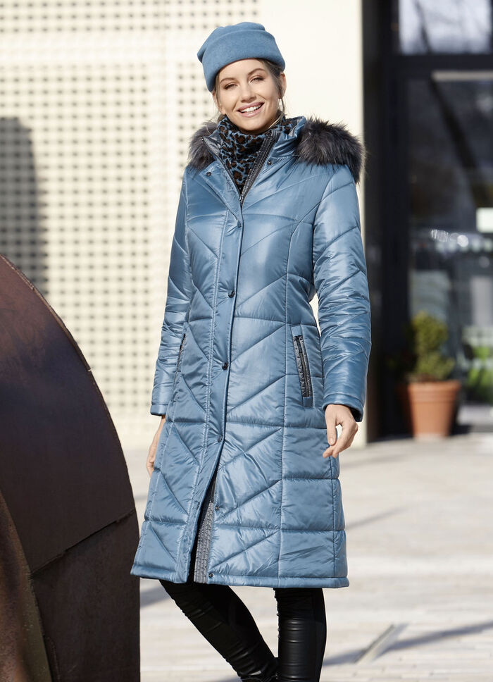 Mantel mit abnehmbarer Kapuze 