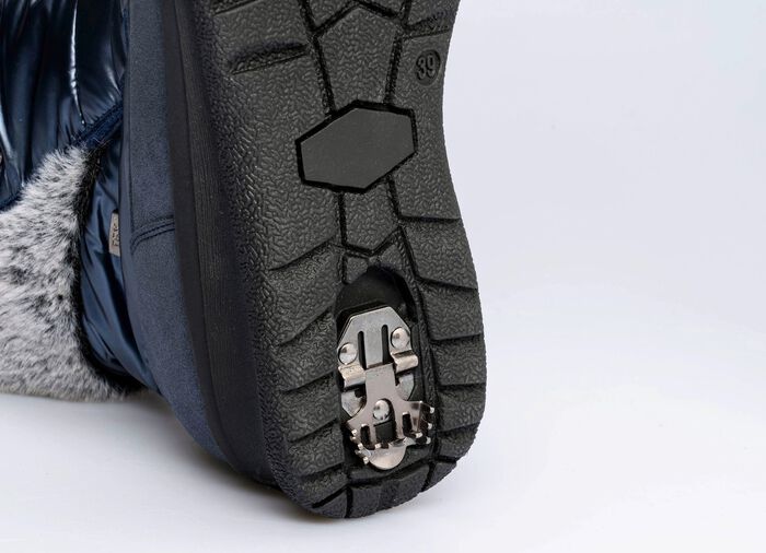 Winterstiefel mit Kunstpelzrand BLAU