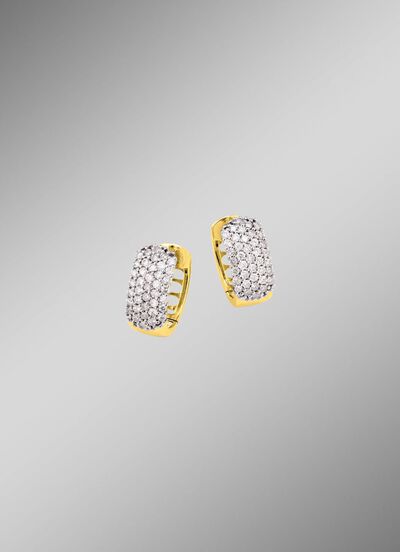 Hochwertige Klappcreolen mit Brillanten- 