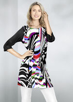 Tunika mit modisch flachem Halsausschnitt 