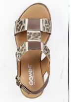 Gemini, trendige Damen-Sandaletten, Weite G, aus Leder BRAUN-BEIGE