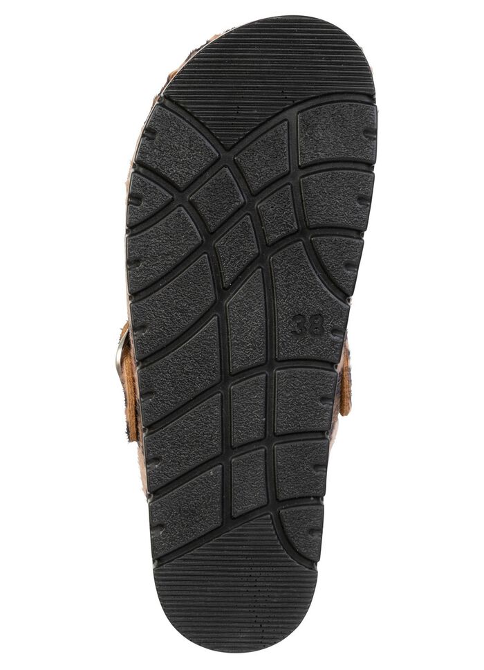 ELENA EDEN, trendige Damen-Clogs, Weite G, mit Leo-Print BRAUN