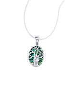 Anh&auml;nger mit Ankerkette und Lebensbaum-Motiv 