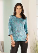 Shirt mit silberfarbenen Zierpl&auml;ttchen 