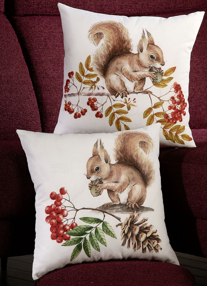 Kissenbezüge mit Eichhörnchen-Motiven BUNT