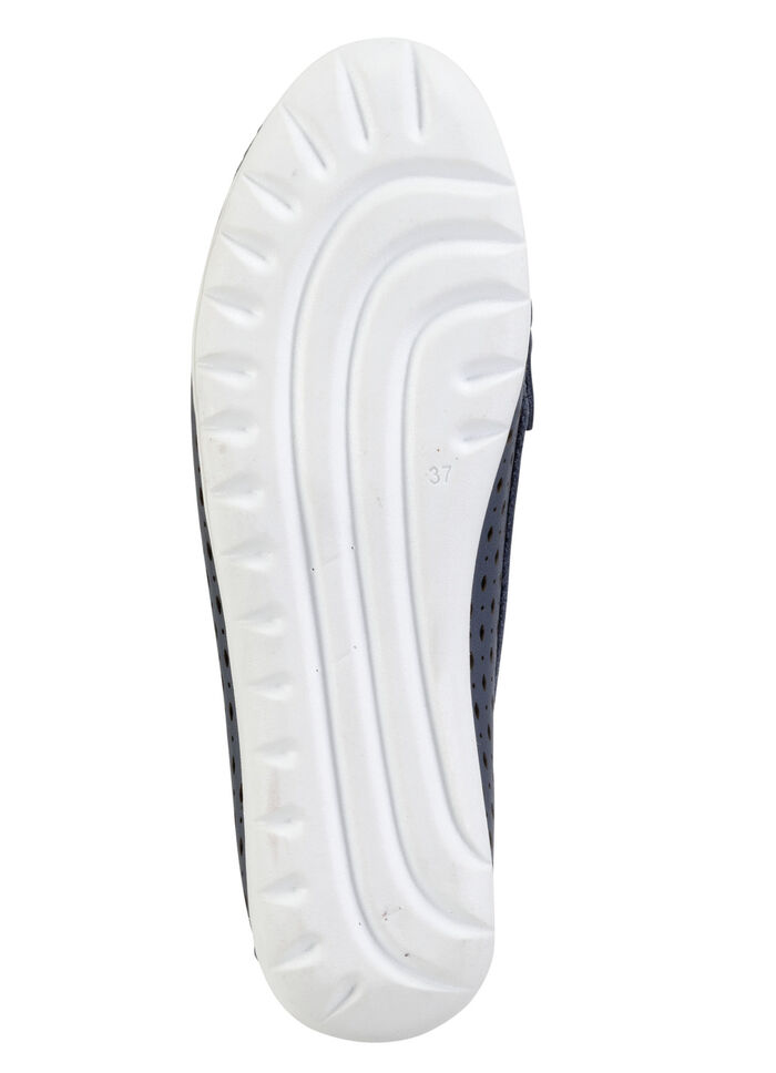 Gemini Slipper aus Nappaleder mit Lederspange MARINE