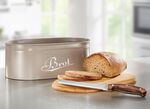 Brotkasten mit praktischem Bambusdeckel GRAU