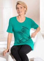 Shirt mit Flatlock-Naht  PETROL