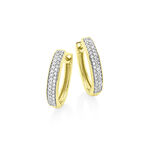 Schicke Creolen mit Diamanten 