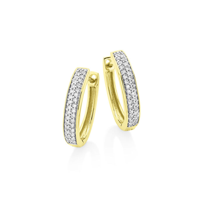 Schicke Creolen mit Diamanten 