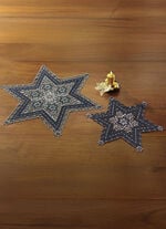 Wunderhübsch bestickte Tischdekoration ANTHRAZIT