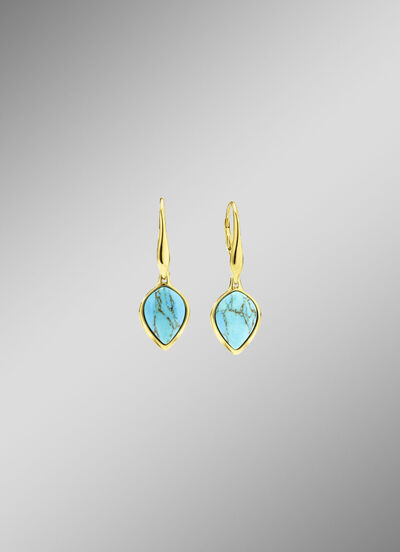 Vergoldete Ohrringe mit Türkis 