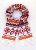 Schal mit grafischem Dessin 