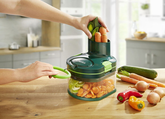 Genius Nicer Dicer Pegasus zum Reiben und Schneiden ganz ohne Strom 