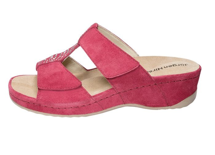 Klett-Pantolette aus echtem Leder 