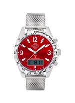 Funk-Herrenuhr mit Funktionen in rot 