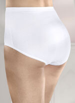 brio lingerie F&uuml;nferpack Slips mit elastischen Abschl&uuml;ssen WEISS