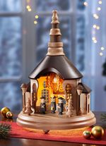 Lichterhaus Seiffener Kirche aus haupts&auml;chlich einheimischen Massivh&ouml;lzern 