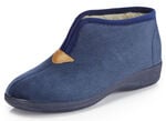 Laurina Hausschuh aus samtigen Textilmaterial BLAU