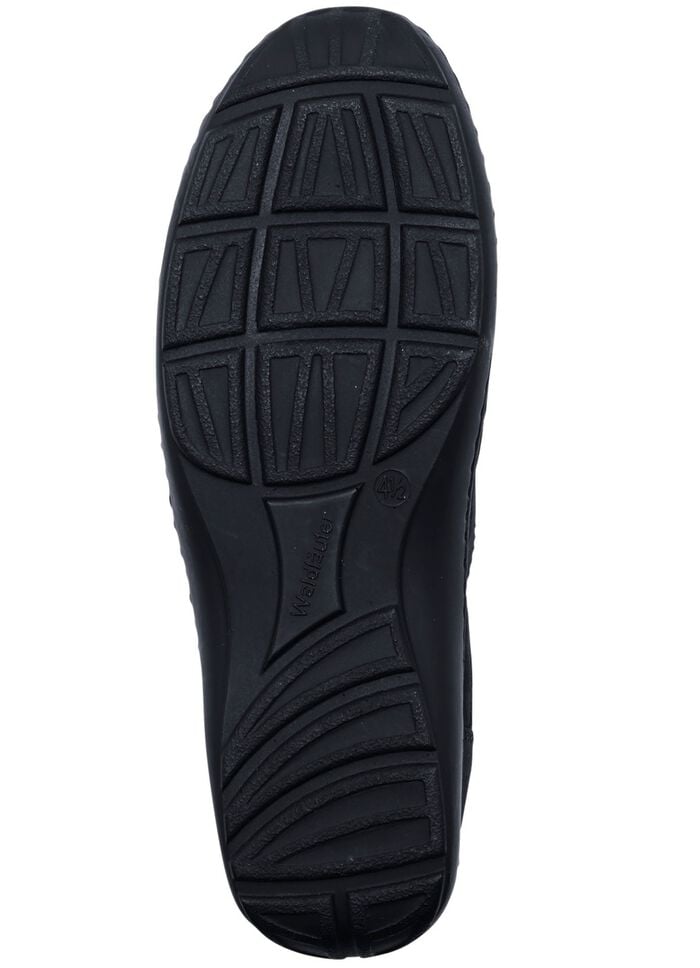 Waldl&auml;ufer, bequeme Damen-Slipper, Weite H, mit herausnehmbarem Fu&szlig;bett MARINE