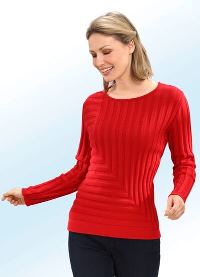 Pullover mit dekorativem Rippendessin 