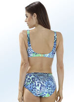 Bikini mit herausnehmbaren Softschalen und buntem Druckdessin 
