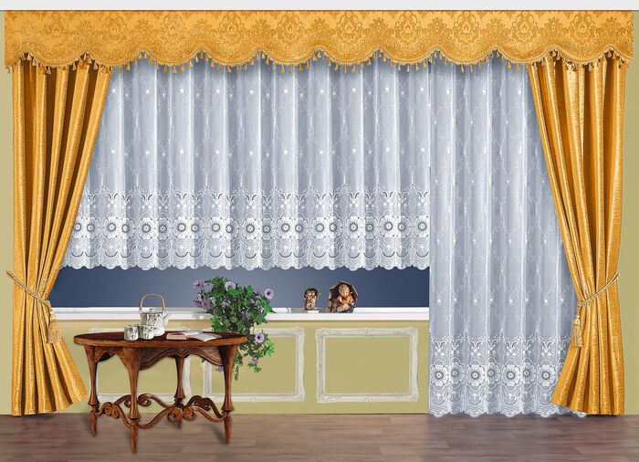 &Uuml;bergardine mit Universalschienenband GOLD