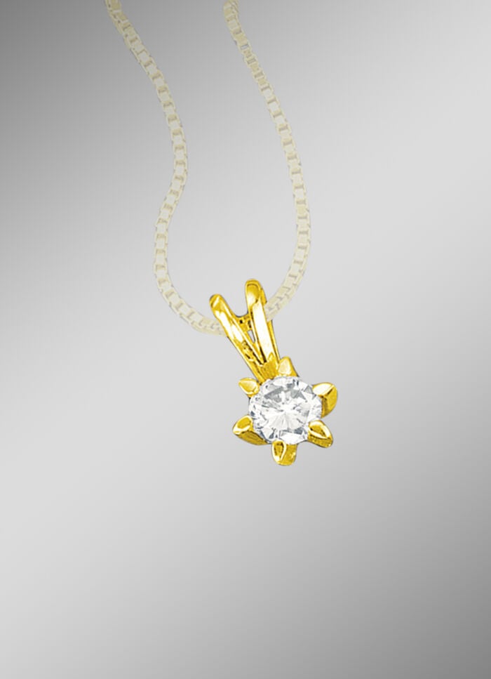 Exquisiter Solitär-Anhänger mit Brillant 