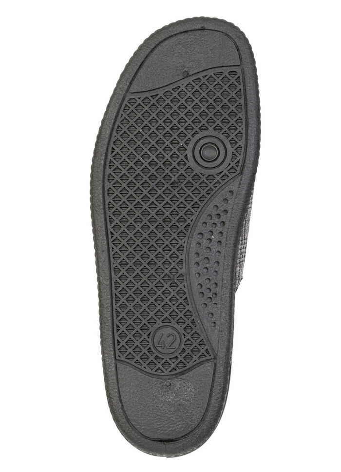 Klassiche Herren-Hausschuhe, mit anatomisch geformtem Fußbett GRAU