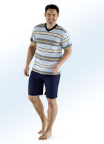 Pastunette Shorty mit V-Ausschnitt und garngef&auml;rbtem Ringeldessin 