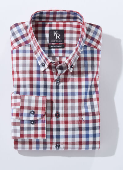 "King's Road"-Hemd mit Button-Down-Kragen in 4 Farben 