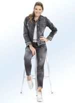 Kn&ouml;chellange Jeans in 5-Pocket-Form ANTHRAZIT