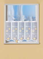 Handkolorierter Kurzstore mit Stangendurchzug 