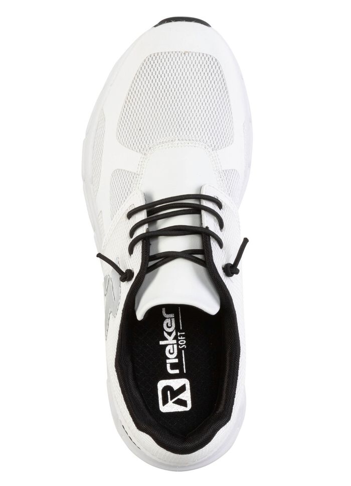 Rieker Sneaker aus teilweise beschichtetem Meshmaterial WEISS