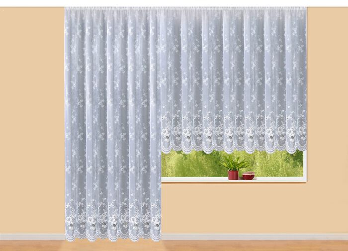 Store mit Plauener Stickerei und Universalschienenband WEISS