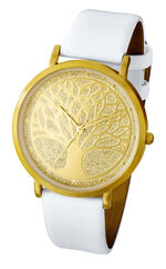 Quartz-Damenuhr mit satinierten Metallgeh&auml;use 