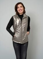 Steppweste in trendgenauer Metallic-Optik 